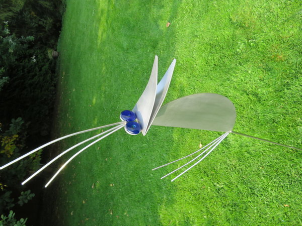 Edelstahl Vogel / Garten Skulptur  120cm  V2A